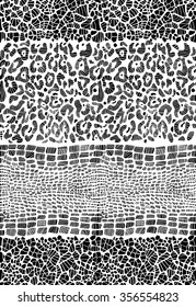 Seamless animal skin striped pattern