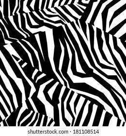 Seamless animal skin texture of zebra