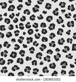 Seamless animalistic pattern, snow leopard or jaguar skin, safari pattern