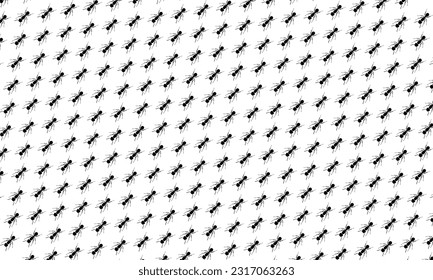 Seamless Ant Motifs Pattern for Ornate, Decoration, or Background, Animal Print Series Can used for Wallpaper, Carpet Pattern, Textile, Fabric, Paper, Wrapping, Plastic, ect. Vector Illustration