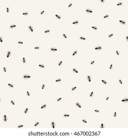 Seamless Ant Pattern of Various Size and Orientations