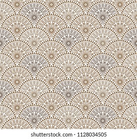 Seamless antique brown floral wallpaper