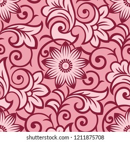 Seamless antique floral pattern