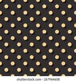 Seamless antique palette polka dot with offset shadow pattern vector