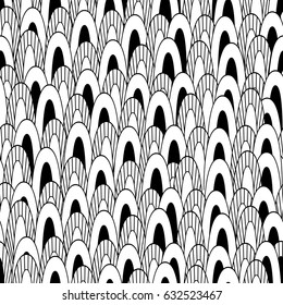 Seamless antique palette simple art deco wave scales pattern vector. Seamless Art-Deco Vintage Pattern