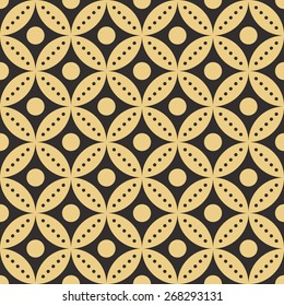 Seamless antique palette vintage classical round laces pattern vector