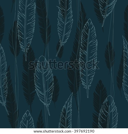 Seamless apache vintage turqoise pattern background