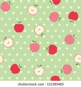 Seamless apple background 