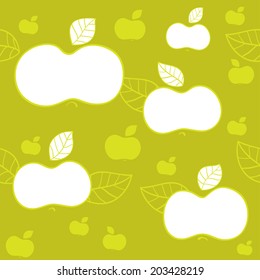Seamless apple background. 