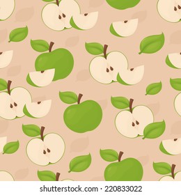 Seamless apple background. 