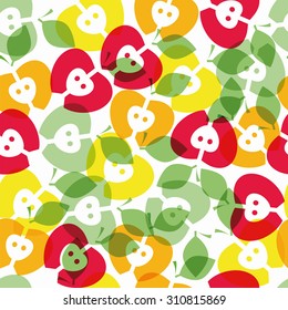 Seamless apple background - Illustration