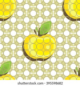 Seamless apple background vector pattern for advertising, design, web, tissue, packaging