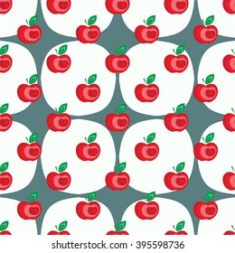 Seamless apple background vector pattern for advertising, design, web, tissue, packaging