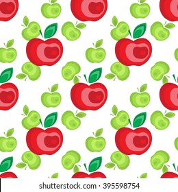 Seamless apple background vector pattern for advertising, design, web, tissue, packaging
