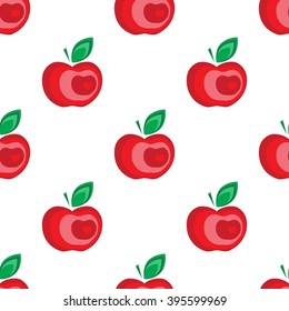 Seamless apple background vector pattern for advertising, design, web, tissue, packaging