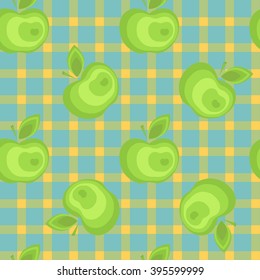 Seamless apple background vector pattern for advertising, design, web, tissue, packaging