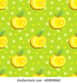 Seamless apple background vector pattern for advertising, design, web, tissue, packaging