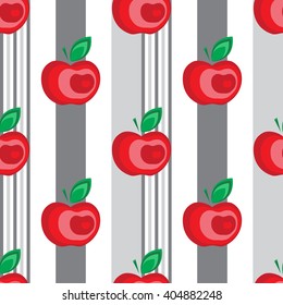 Seamless apple background vector pattern for advertising, design, web, tissue, packaging