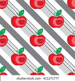 Seamless apple background vector pattern for advertising, design, web, tissue, packaging