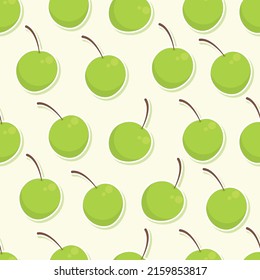 Seamless apple cartoon sticker pattern