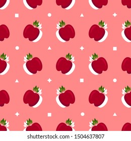 Seamless Apple Pattern Modern Style