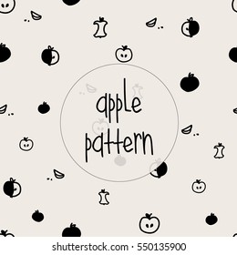 Seamless apple pattern. Simple food background.