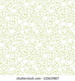 Seamless Apple Pattern Vector