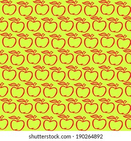 Seamless Apple Pattern (vector)