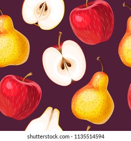 Seamless apple and pear