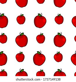 
Seamless apple vector. Sweet, delicious and fresh fruit. It looks suitable for decoration, background, wallpaper, pattern, wrapping paper and other pattern needs