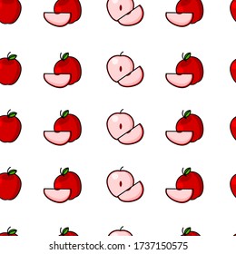
Seamless apple vector. Sweet, delicious and fresh fruit. It looks suitable for decoration, background, wallpaper, pattern, wrapping paper and other pattern needs