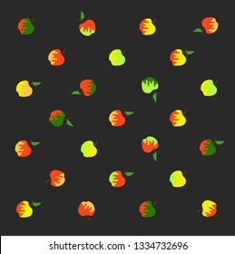 Seamless apples pattern 