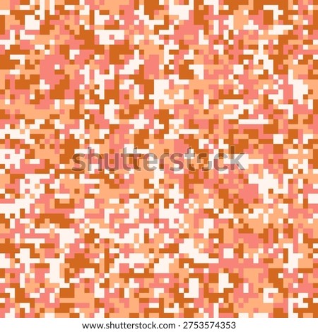 Seamless Apricot Crush Optimistic sunset hues Digital Pixel Camouflage Pattern