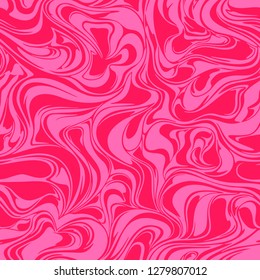 Seamless apttern with marble texture in trendy color. Abstract modern endless pink texture background. Vector illustration.