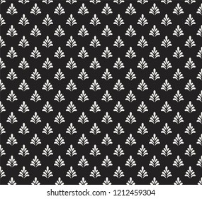 Seamless Arabesque Floral Pattern. Art Deco Style Background. Vector Abstract Flower Texture.