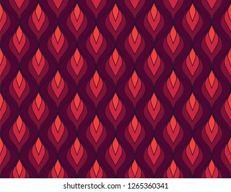 Seamless Arabesque Floral Pattern. Art Deco Style Background. Vector Abstract Flower Texture.