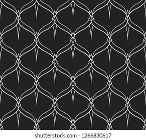 Seamless Arabesque Floral Pattern. Art Deco Style Background. Vector Abstract Flower Texture.