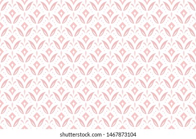 Seamless Arabesque Floral Pattern. Art Deco Style Background. Vector Abstract Flower Texture.