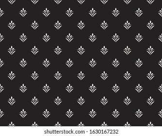 Seamless Arabesque Floral Pattern. Art Deco Style Background. Vector Abstract Flower Texture.