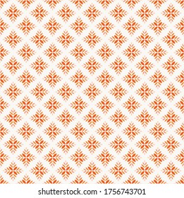 Seamless Arabesque Floral Pattern. Art Deco Style Background. Vector Abstract Flower Texture.