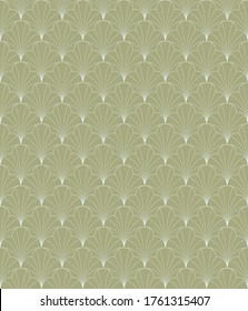 Seamless Arabesque Floral Pattern. Art Deco Style Background. Vector Abstract Flower Texture.