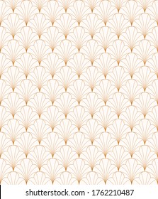 Seamless Arabesque Floral Pattern. Art Deco Style Background. Vector Abstract Flower Texture.