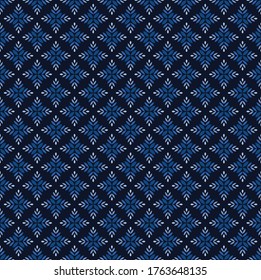 Seamless Arabesque Floral Pattern. Art Deco Style Background. Vector Abstract Flower Texture.
