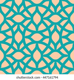 Seamless arabesque fret pattern
