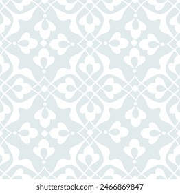 Seamless arabesque minimal abstract organic shapes pattern. Floral geometric brocade texture. Fabric background. 