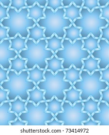 Seamless arabic background with flowers and stars
