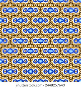Seamless arabic geometric ornament based on traditional arabic art. Muslim mosaic. Turkish, Arabian tile. Girih style.