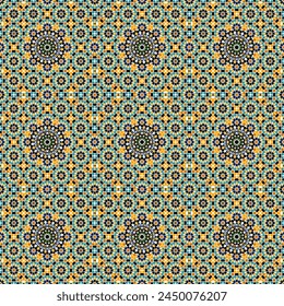 Seamless arabic geometric ornament based on traditional arabic art. Muslim mosaic. Turkish, Arabian tile. Girih style.