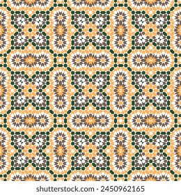 Seamless arabic geometric ornament based on traditional arabic art. Muslim mosaic. Turkish, Arabian tile. Girih style.