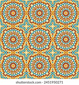 Seamless arabic geometric ornament based on traditional arabic art. Muslim mosaic. Turkish, Arabian tile. Girih style.